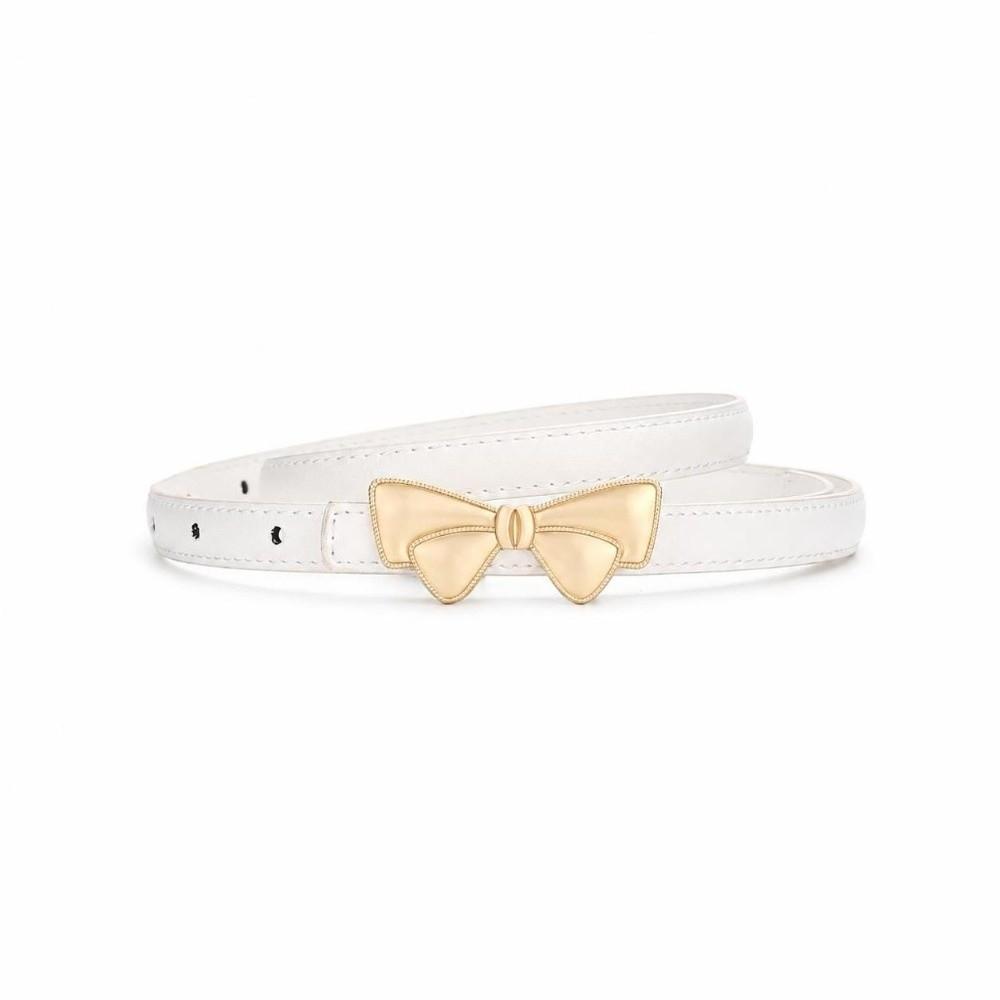 Bow Buckle Women's Belt Leather Bow Buckle Belt Fashion Waist Belt  Daily Outfits