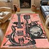 Guitar Microphone Drum Kit Print Carpet for Bedroom Living Room Bedside Sofa Floor Mat Modern Home Decor Area Rug Large Size