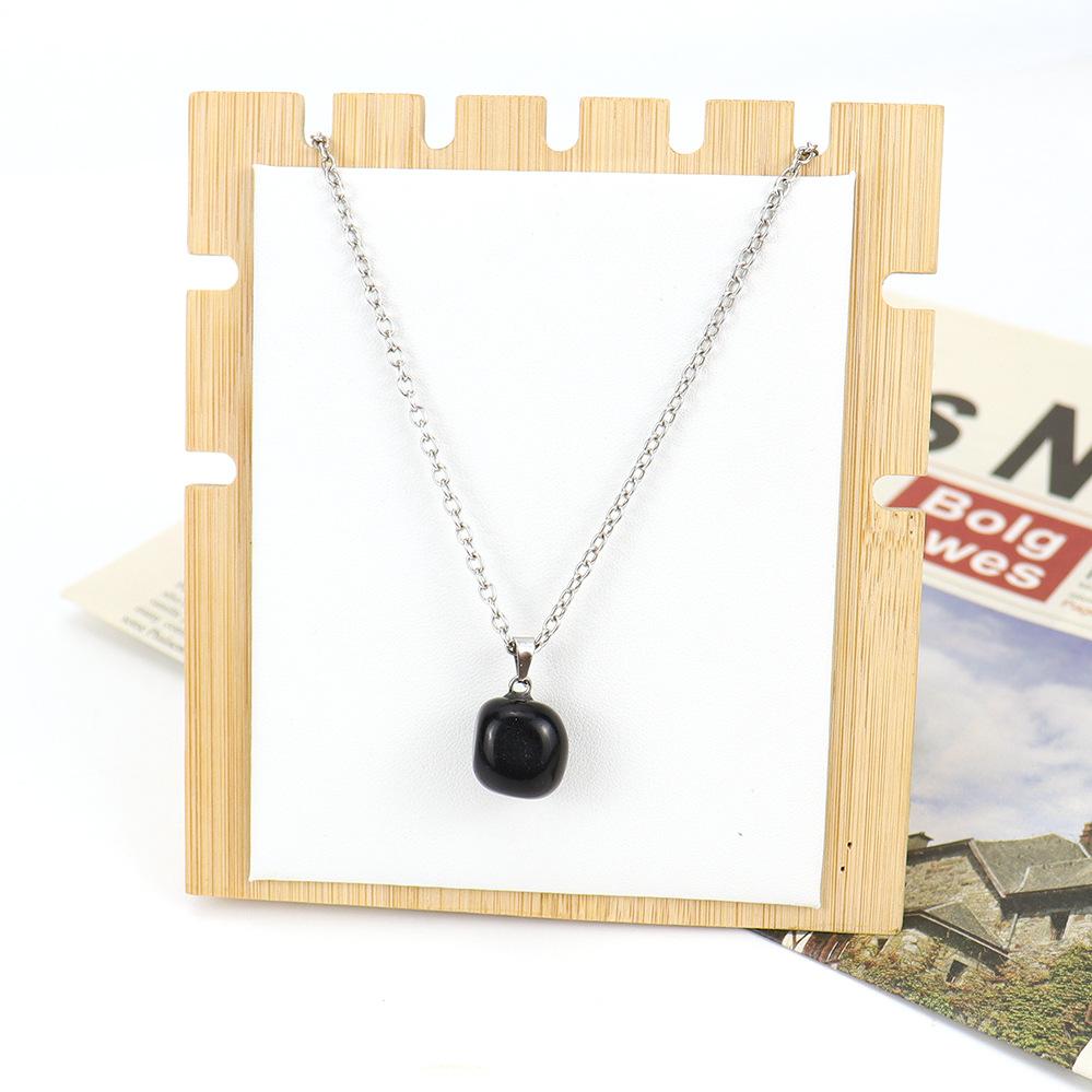 Natural Crystal Natural Stone Tiger Stone Irregular Shape Small Pendant Necklace N627