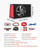 Subwoofer Basspaket, 305mm, 245W RMS, Komplettes Auto-Audio Subwoofer- und Verstärkerpaket, mit bestücktem Gehäuse, integriertem Verstärker und Verkabelungsset, Schlank