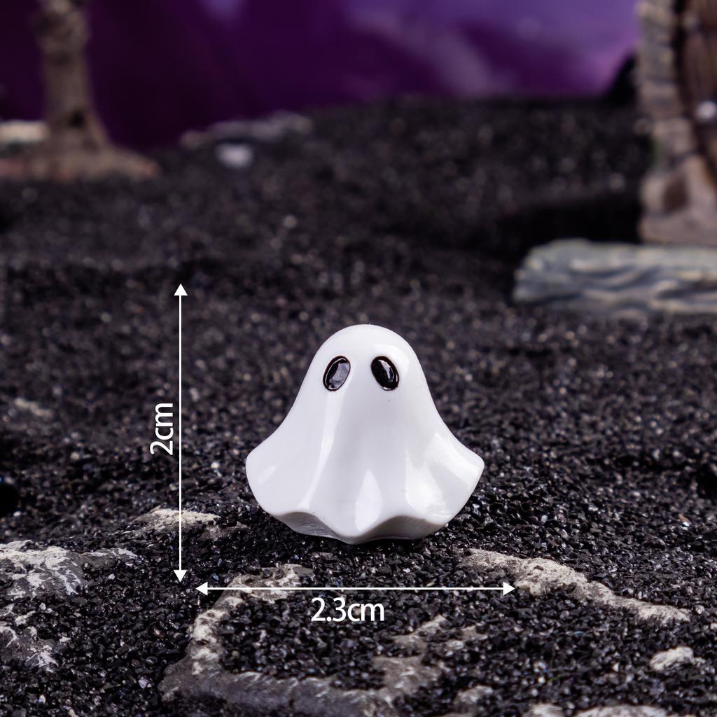 Kreatives Halloween Schwebendes Geist Desktop Dekorationselement - DIY Harzhandwerkszubehör für Heimdekoration, Praktisch