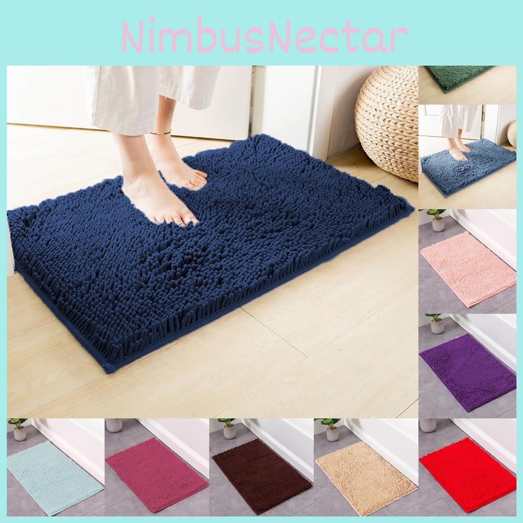 Chenille Rug Bathroom Mat Dogs Doormats Absorbent Non Slip Bath Mats Shower