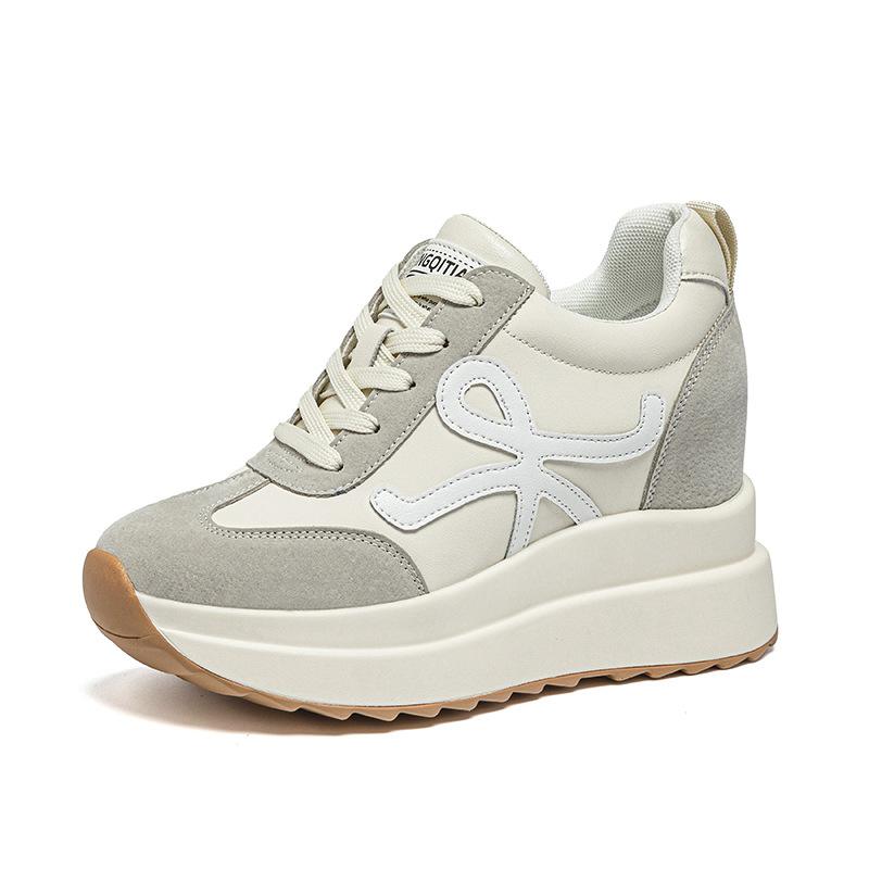 Autumn and winter women's shoes new women's thick-soled inner height increase versatile casual shoes