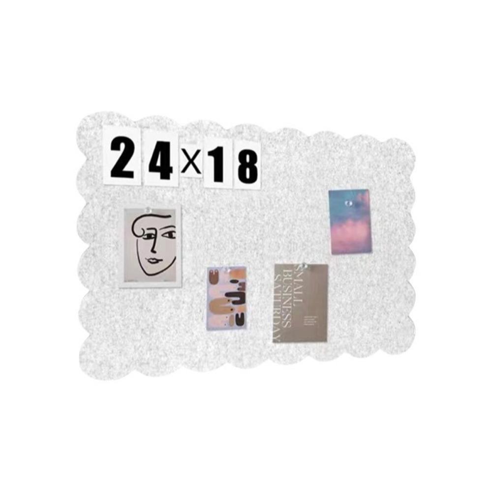 Large Bulletin Board Felt Decorative Panel Ins Photo Display Board  For Office Home Classroom серебряный