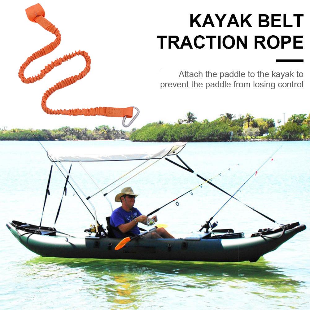 

Kayak Paddle Leash Elastic Canoe Leash Portable Kayak Accessories (Orange) UK