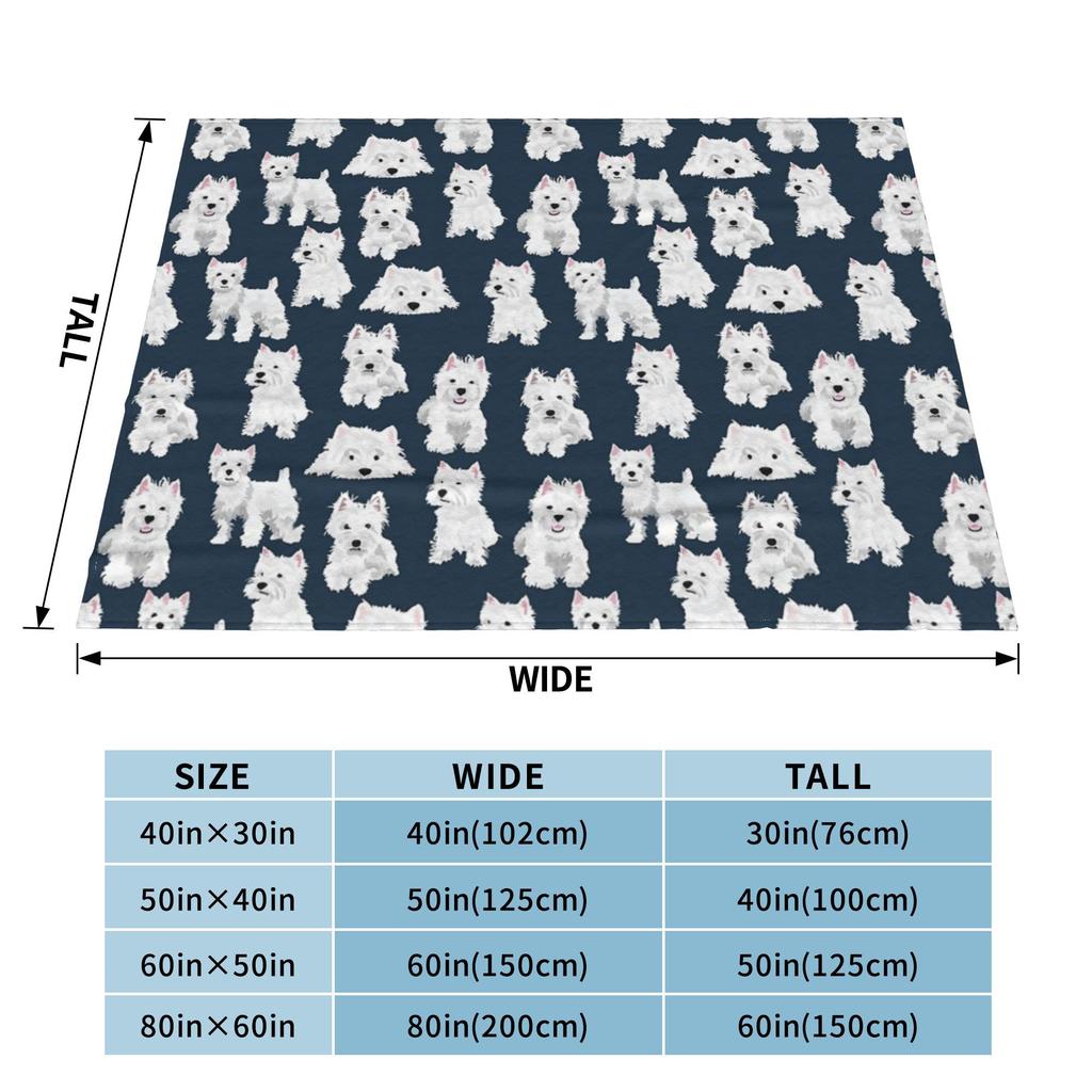 The Scottish Terrier Fleece Throw Blanket Scottie Dog Tartan Skye Blanket for Bedding Car Super Soft Bedroom Quilt