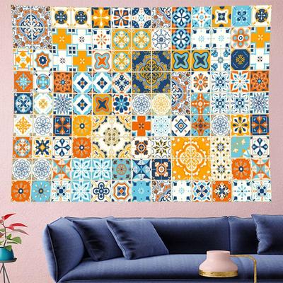 Indian Mandala Tapestry Bohemian Retro Geometry Polyester Wall Hanging Table Cloth Curtain Blanket Yoga Mat Blanket Sandy Beach