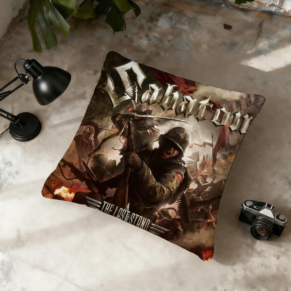 S-Sabaton-ES Band Kissenbezug Home Office Praktisch Nordische Schlichtheit Hit Mit Reißverschluss Kissenbezug