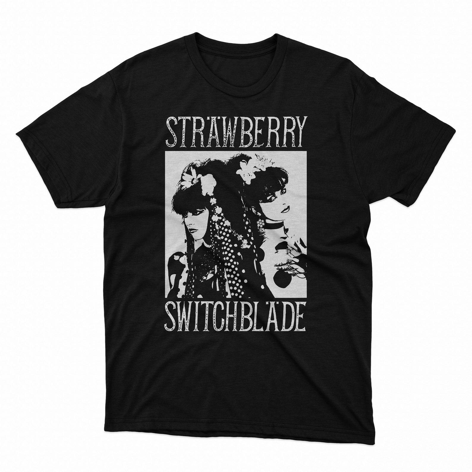 Strawberry Switchblade Shirt 80s Goth Rock T shirt S