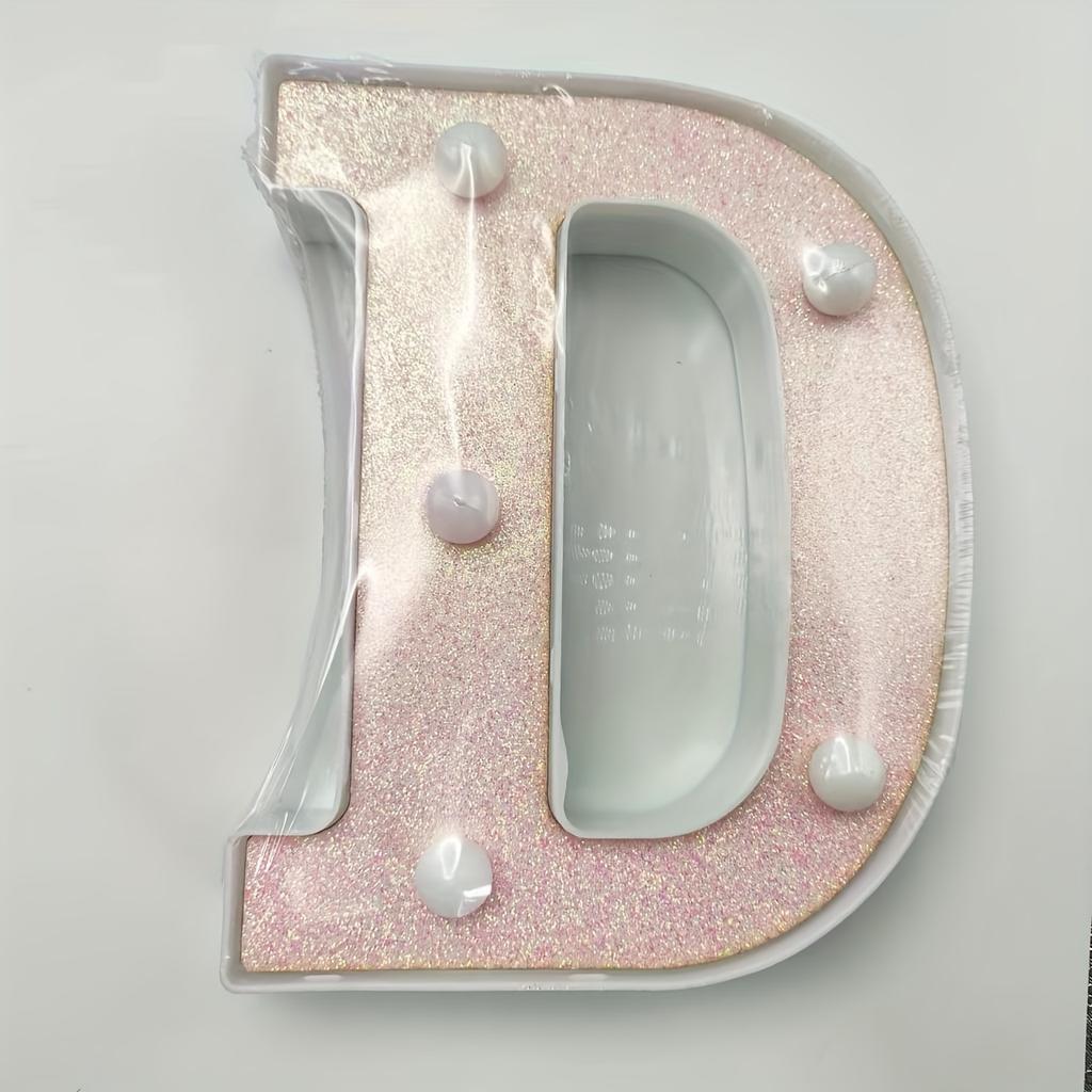 1pc Vibrant LED Lighting Letter - Battery Powered,Dimmable for Bedroom, Birthday Party, Wedding, Home, Christmas, and Eid Al-Adha Mubarak Decorations