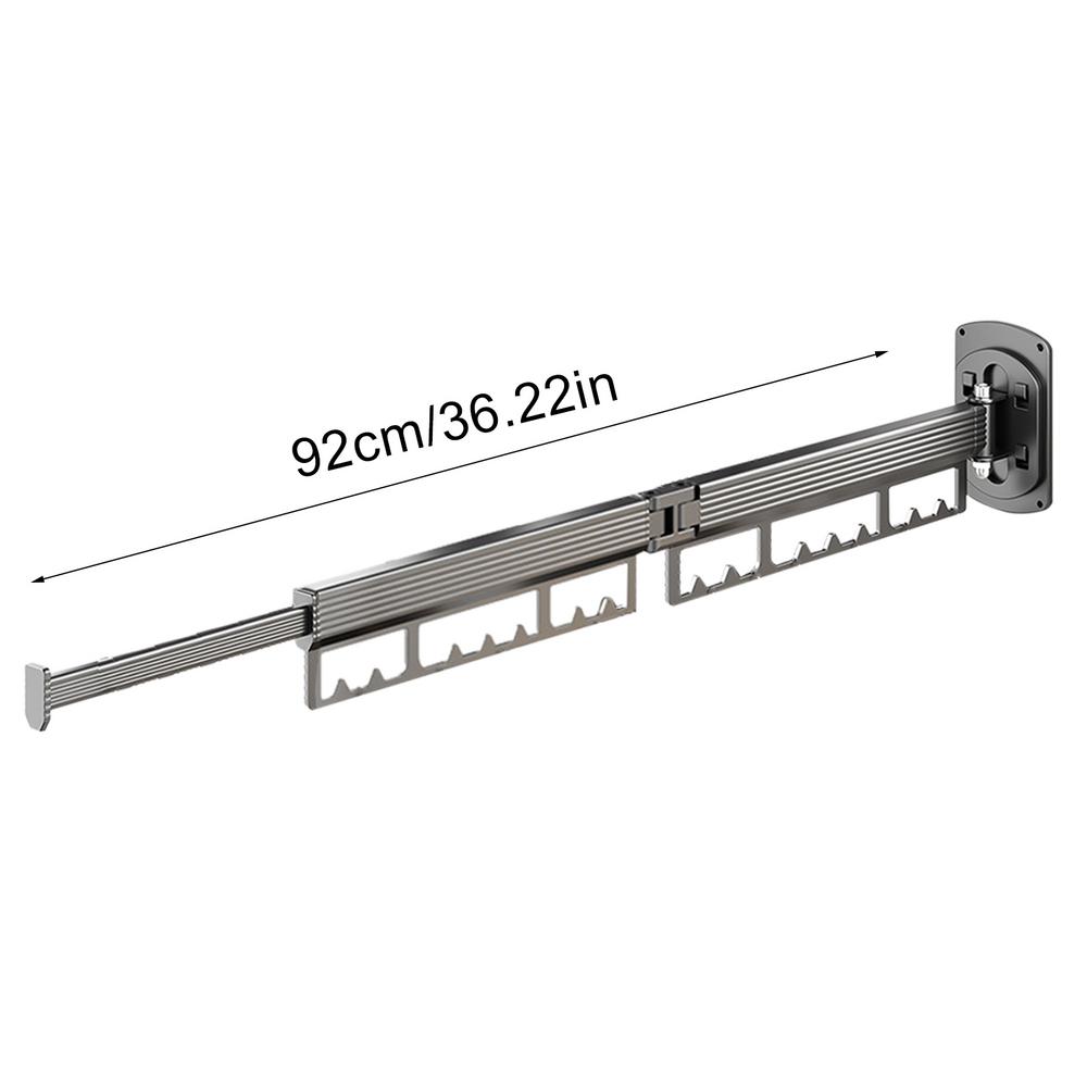 Clothes Drying Rack  Aluminum Alloy Folding Drying Rack Wall-mounted Collapsible Drying Rack Space Saver Clothes Dryer