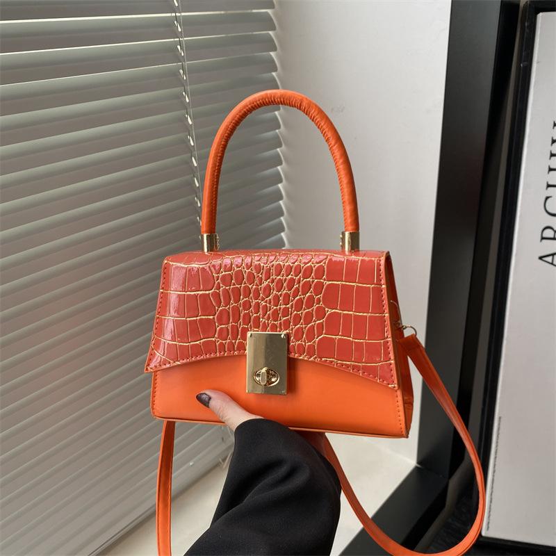 Stone pattern shoulder texture women's bag, simple temperament trend handbag women's fashion shoulder messenger bag