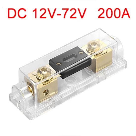 X Autohaux 4Pcs 0/2/4 Gauge Inline ANL Fuse Holder ANL Fuse Block With 200A 250A 300Amp  Electrical Protection Fusible For Cars