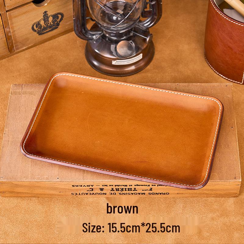 

Оригінальний настільний лоток зі шкіри корови для прикрас та ключів