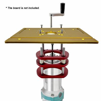 Router Lift Table Aluminum Lifting Platform Stand Woodworking Benches 51mm Lifting for 64 66mm Diameter Motors