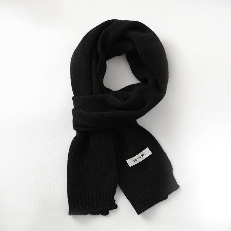 Dziecięcy szalik z dzianiny 100% wełny, uniwersalny komin w stylu koreańskim dla chłopców i dziewcząt, idealny na jesień/zimę.