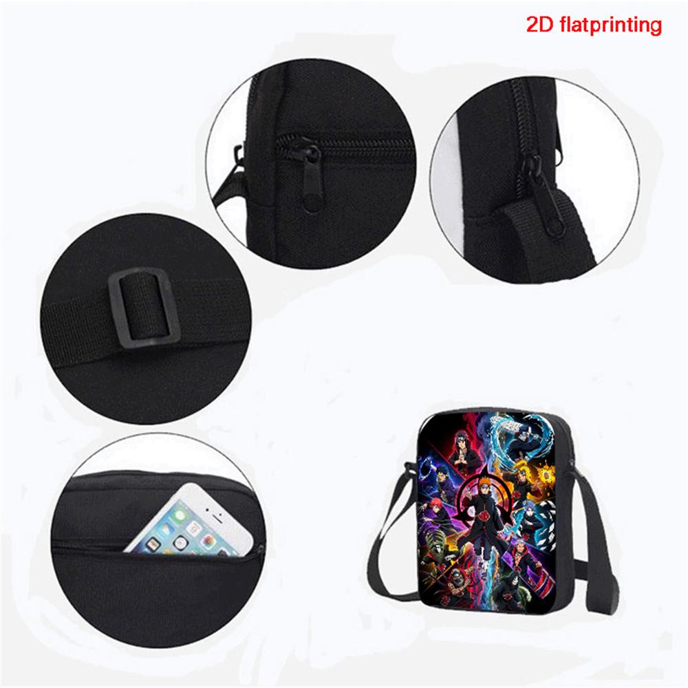 NARUTO Anime Kids Crossbody Bag,Adjustable Straps,Secure Zipper,Lightweight&Durable,for School & Daily Use,for 5-11 Boys & Girls