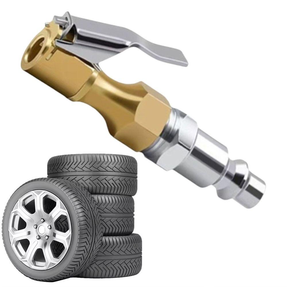 Brass Construction Tire Pump Nozzle Heavy Duty Air Pump Nozzle Tire Inflator Adapter  Auto Parts