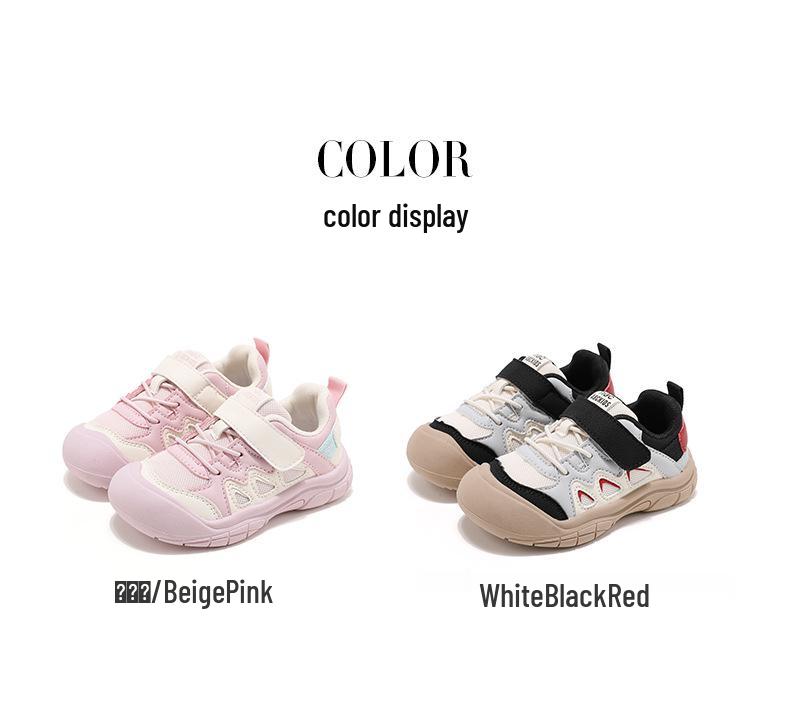 ABCKIDS Girls' Velcro Sneakers - 2025 Autumn Breathable Casual Running Shoes