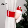 Window Drapery Tiebacks Christmas Santa Claus Curtain Tieback, 3D Plush Snowman Holders Holiday Ties Backs, Decorative Drape Holdbacks for Xmas Party