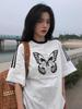 2025 Summer American Striped Loose Fit Women's Cotton Half-Sleeve T-Shirt