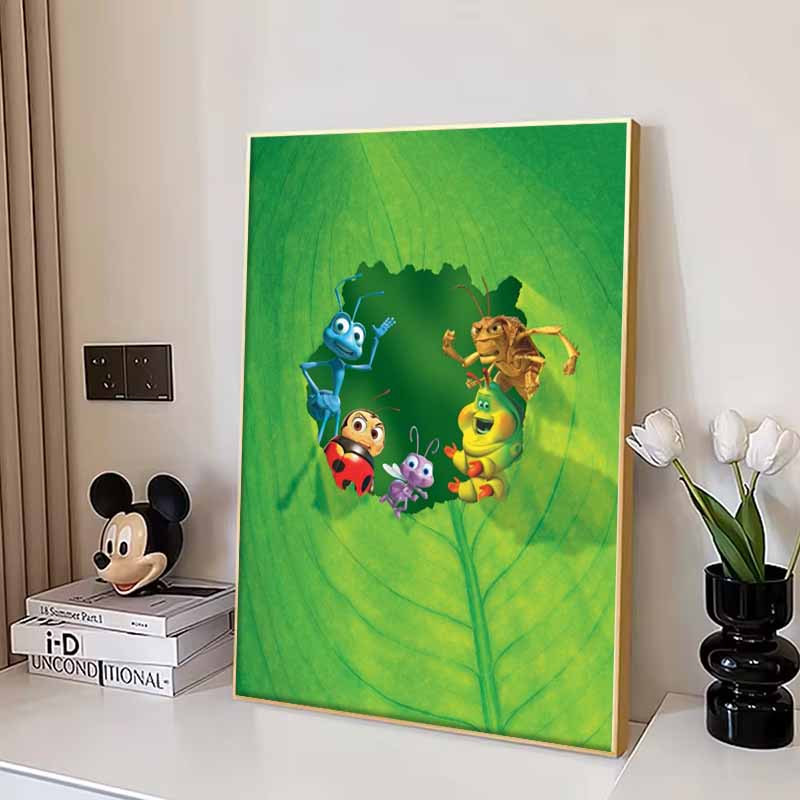 Disney 5D DIY Diamond Painting Bug Crisis Group Portrait Poster Illustration Full Round Diamond Mosaic Cartoon Embroidery Art Painting Home Decoration