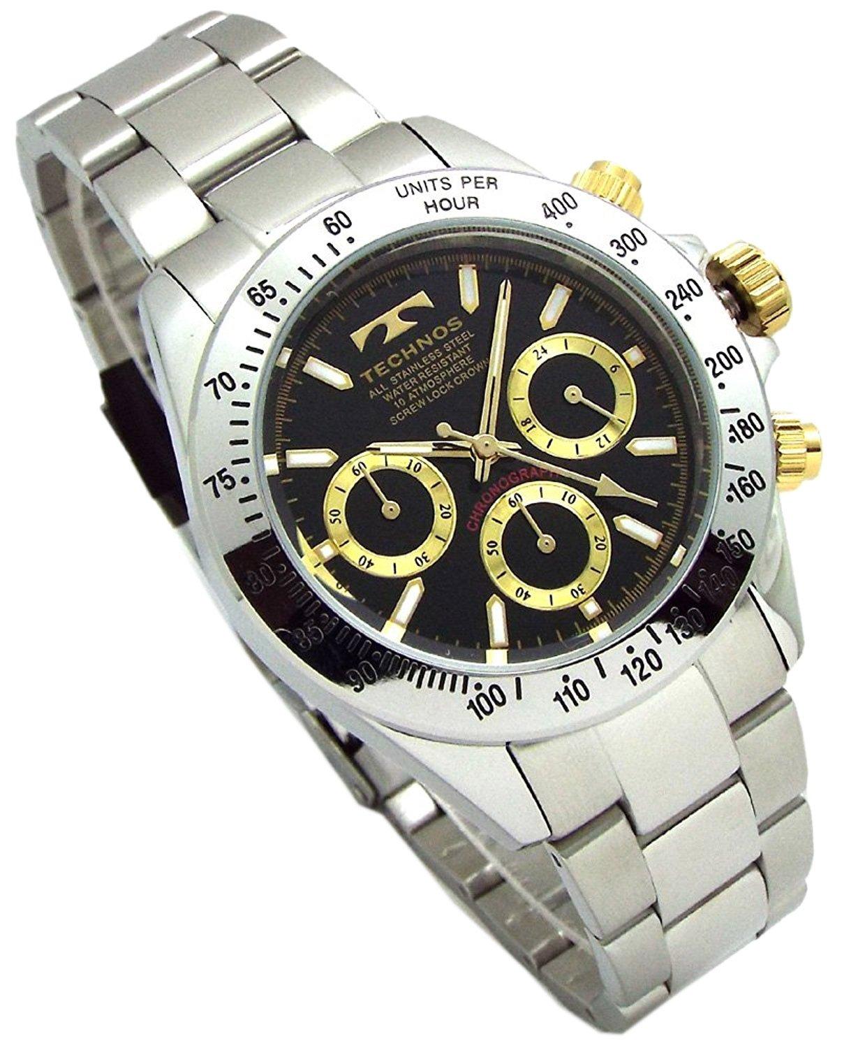 TECHNOS Technos Watch Chronograph Black Dial Tool Bracelet Set Men s TSM401LB-SET [Used]