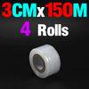 4Rolls Mini Stretch Film for Fishing Tackle Wrap | Clear Self-Adhesive Packing Film for Fishing Gear Organization & Storage