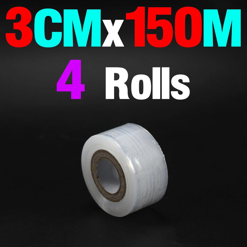 4Rolls Mini Stretch Film for Fishing Tackle Wrap | Clear Self-Adhesive Packing Film for Fishing Gear Organization & Storage