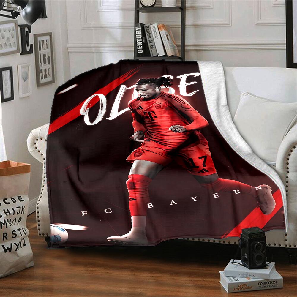 Dynamic Soccer Celebration Blankets Flannel Printed Breathable Warm Throw Blanket for Home Office Bedspreads 0708a47