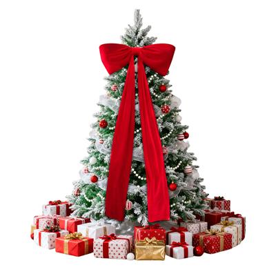 Terciopelo Elegante Lazo Navideño Grande Adornos Gigantes para Árbol de Navidad Lazos para Árbol de Navidad de Interior Decoración de Ventana Pared