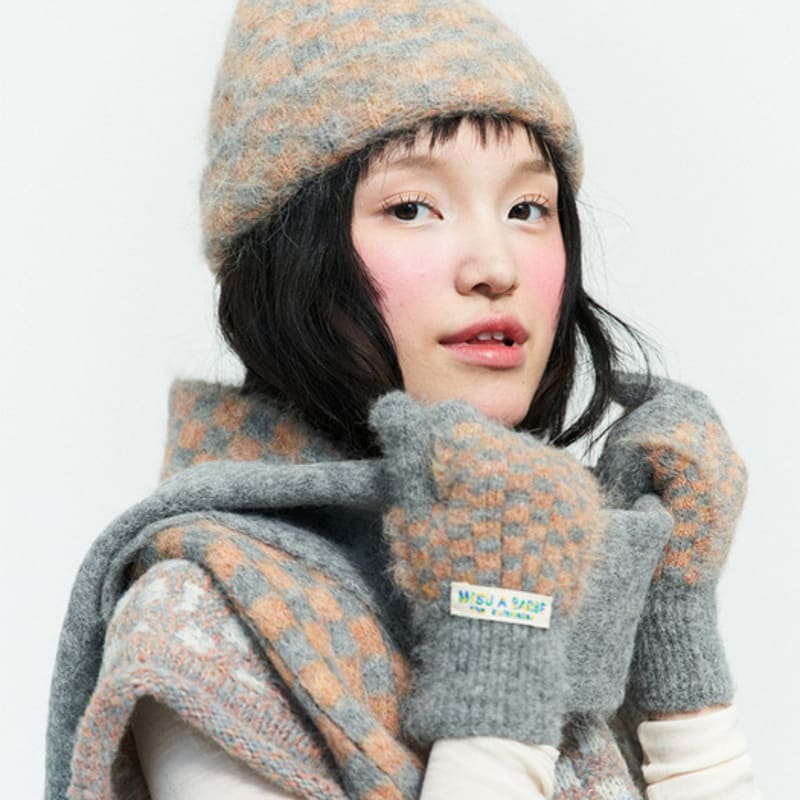 MISU A BARBE TOWEL GLOVES MULTI GREY