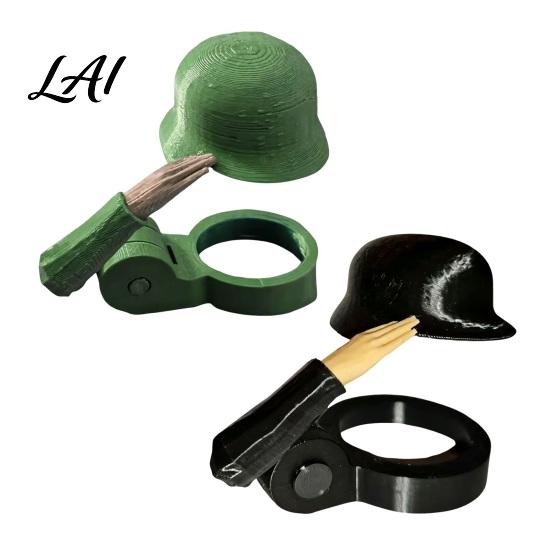 Funny Beer Bottle Caps 2Pcs Soldier Helmet Caps Plastic Toppers for Standard Crack Resistant Bottles Reusable Salute Cap Party BBQ Beverage