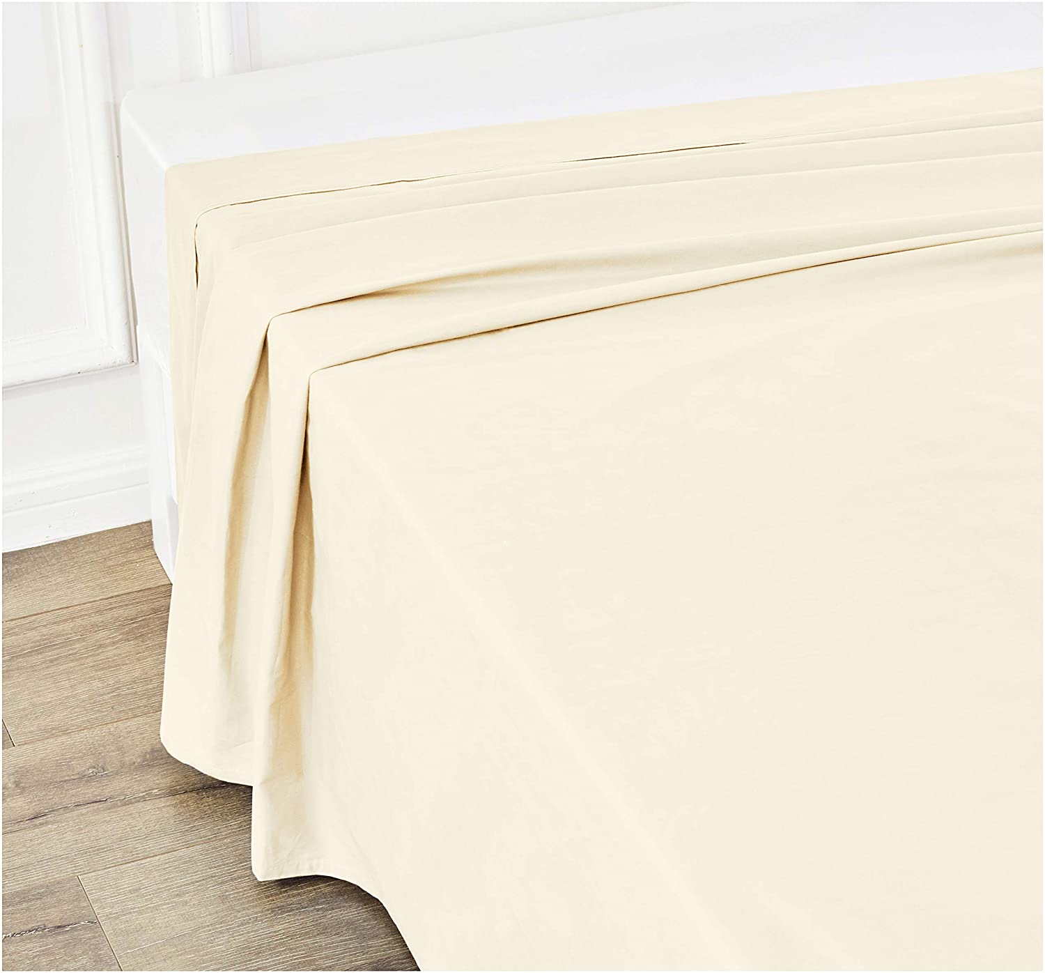 

Роскошный Новый 100 % Египетский Хлопок Красивый 1 шт. Простыня и 2 наволочки - 600 нитей , Размер Кинг Слоновая кость Однотонный 108x110 Дюймов King слоновая кость