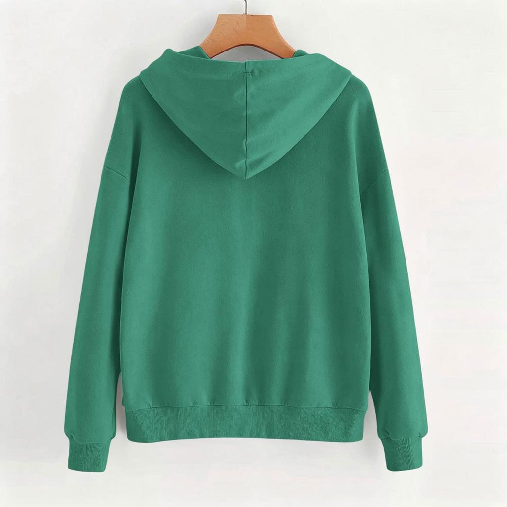 Women's Color Loose Fit Hoodie Sweatshirt Casual Top for Halloween