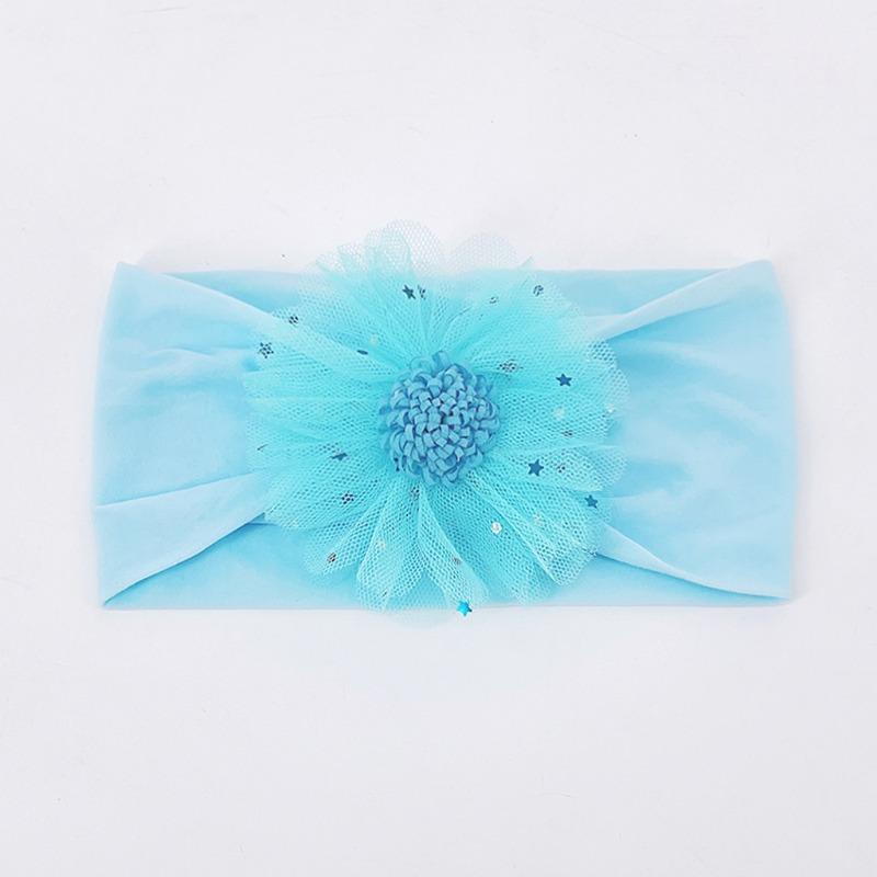 New mesh star flower headband, baby nylon headscarf headgear Babyhead