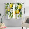 2 szt., druk płaski 2D Zasłona okienna LemonBlossomCanvas Tkanina poliestrowa (bez pręta) Dekoracje Do Domu Idealne dla