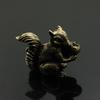 Cute Brass Squirrel Ornament Solid Copper Statue Figurines Brass Squirrels Nuts Tea Pot Incense Holder Desk Decoration