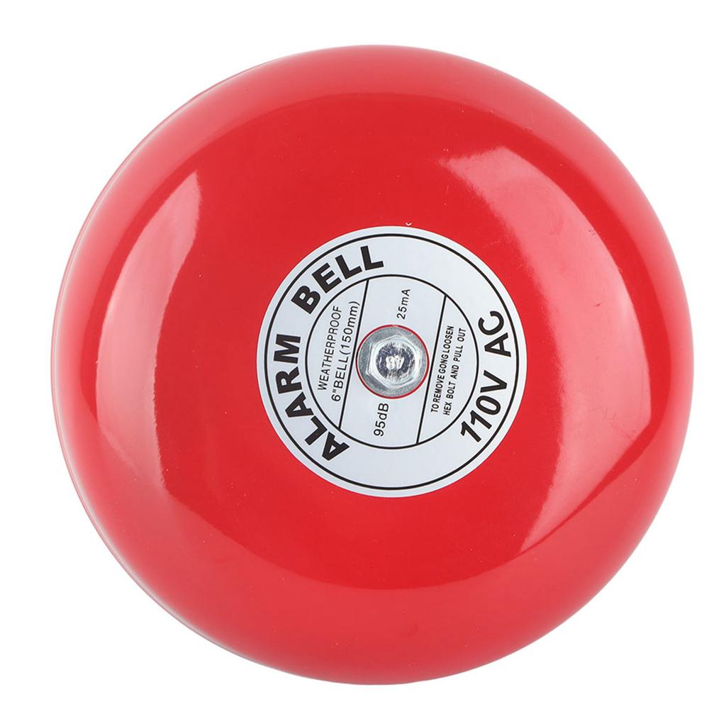 Alarm Bell Fire Alarm Bell CB‑6B 95dB Metal Electric Round Alarm Bell School Home Factory Security Alarm Bell Metal Alarm Bell