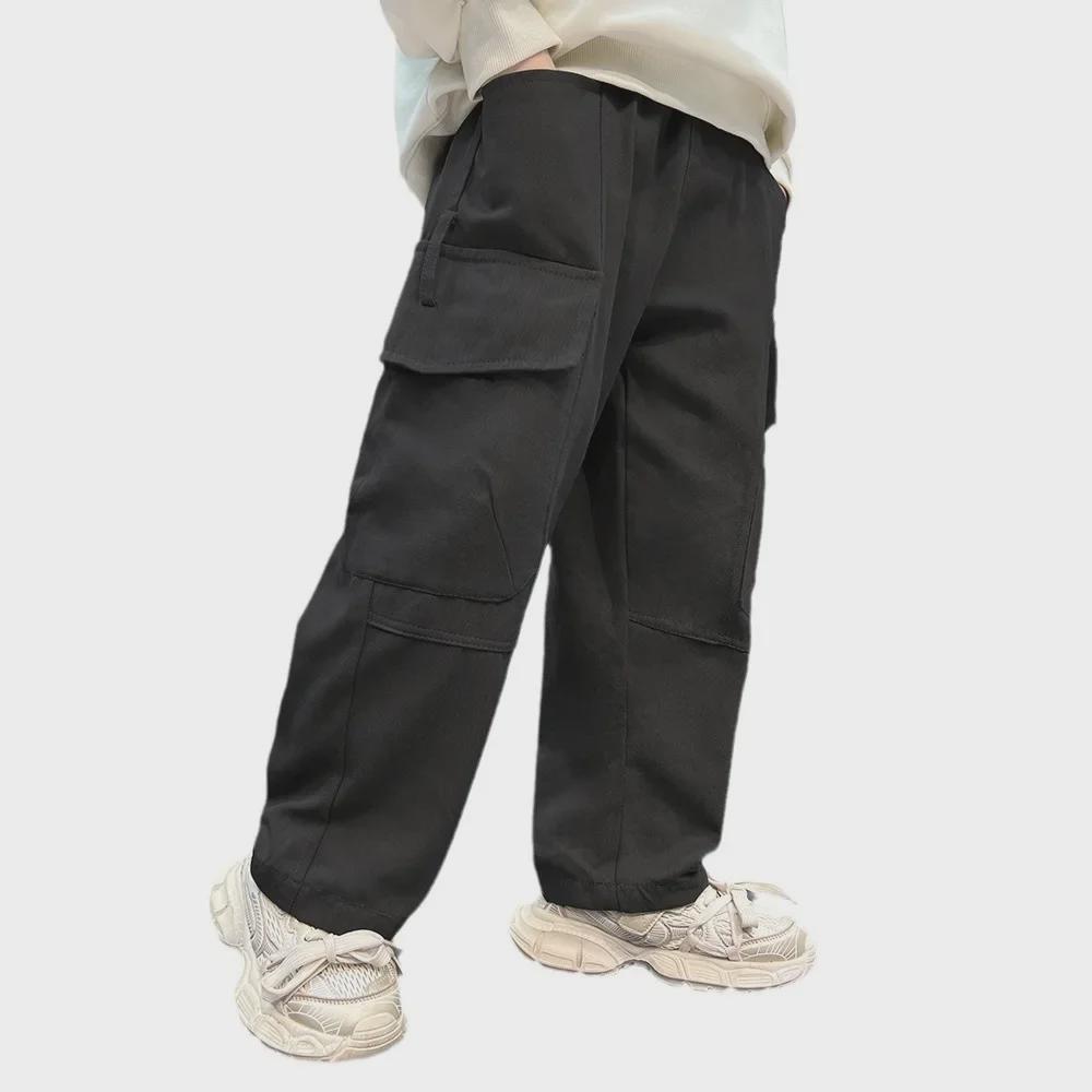 Boys' Casual Versatile Overalls - Spring/Autumn Sports Style Loose Trousers