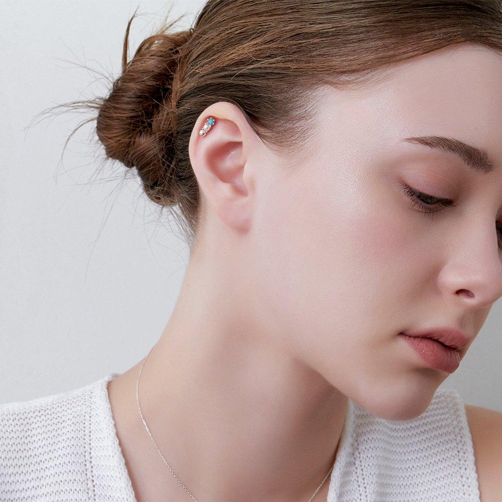 Silver925 Triple Glow Piercing (1 piece)