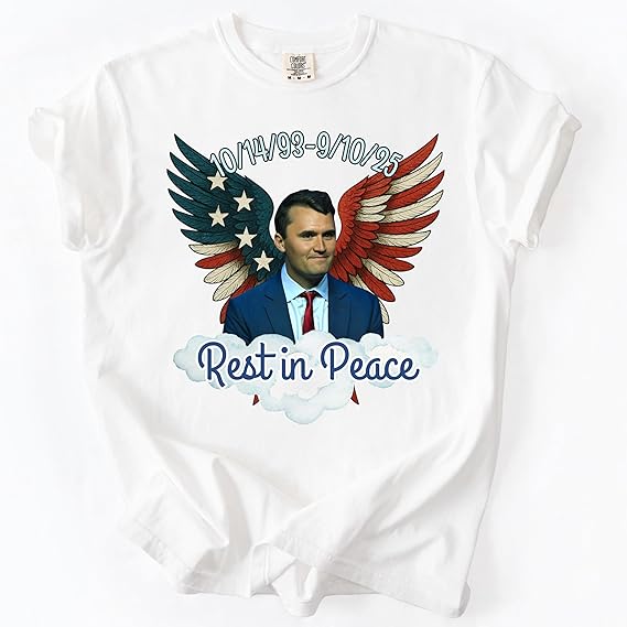 Ein wahrer amerikanischer Patriot Charlie Kirk T-Shirt RIP Charlie Kirk 19932025 Grafik T-Shirts Lässig Atmungsaktiv Streetwear Frau Mann