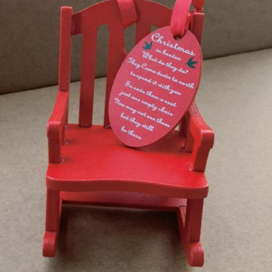 Rocking Chair Fine Workmanship Delicate Exquisite Christmas Decor Mini Rocking Chair for Home