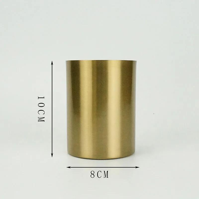 

Gold-plated Brass Cylinder Vase Artificial Flowers Decorative Flower Arrangement Desk Decoration Minimalism Metal Floral Vases
