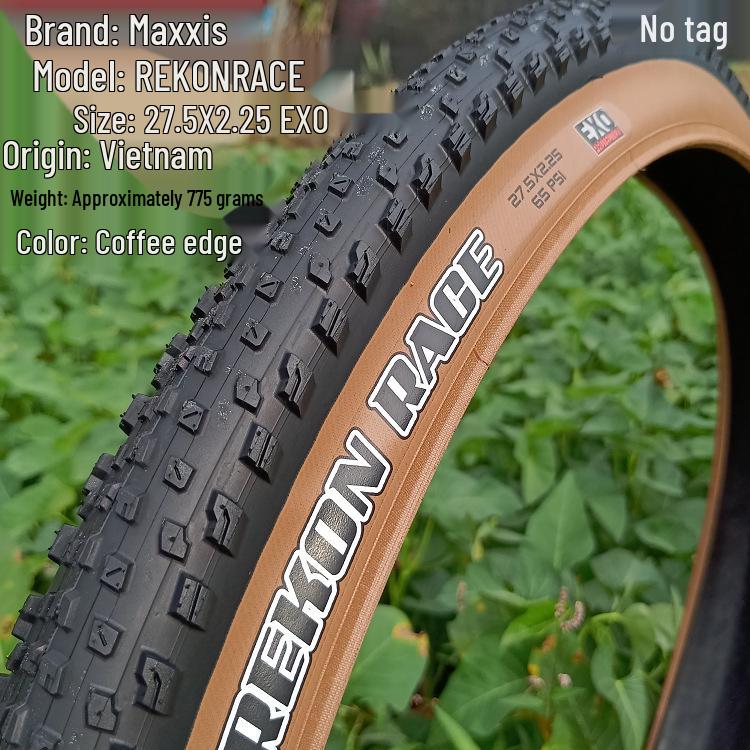 Maxxis REKON RACE Tubeless Faltbarer Mountainbike-Reifen, Gelbe Seitenwand, 27,5/29 x 2,25/2,35