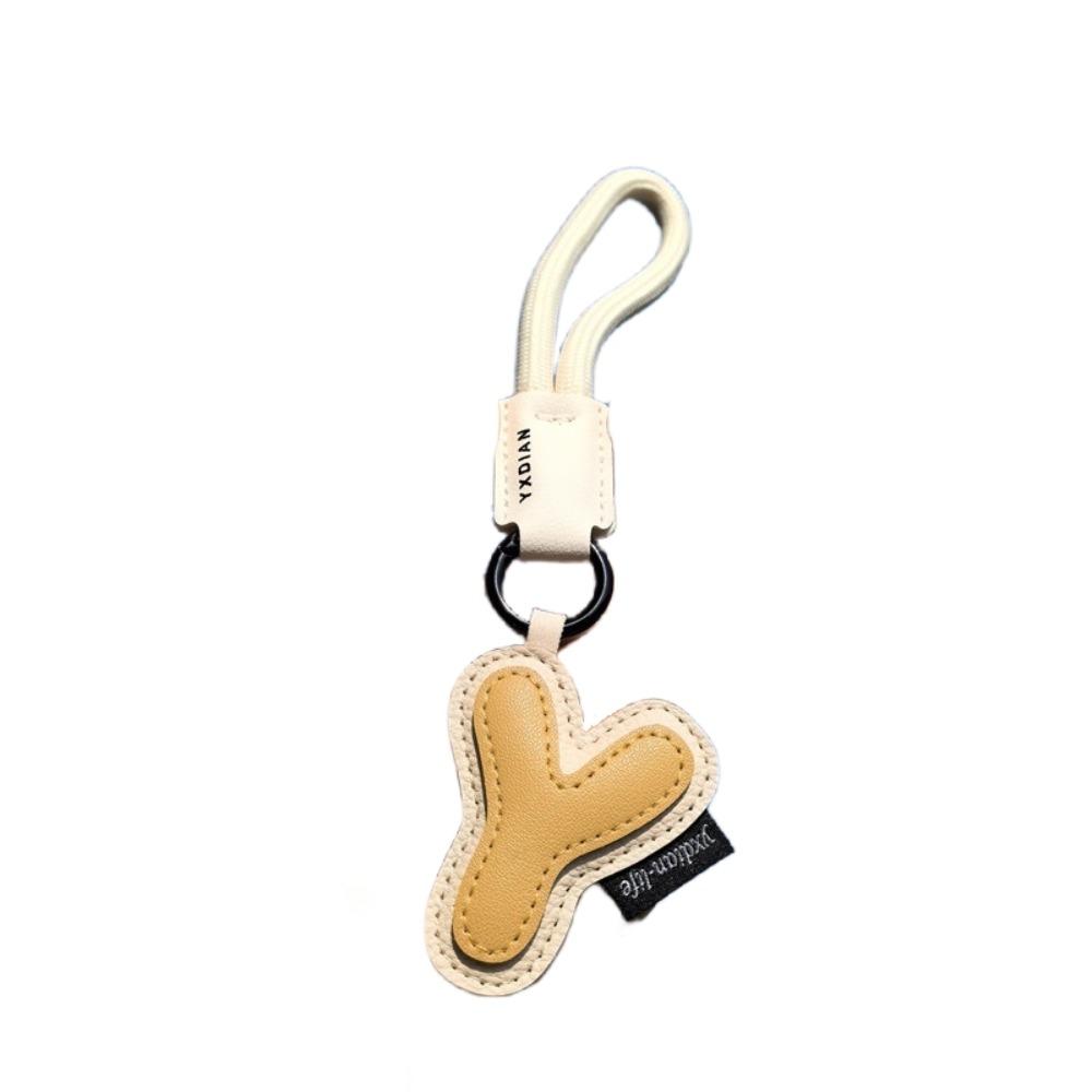 PU Leather 26 Letter Keychain Sweet Lucky Letter Pendant Fashion Alphabet Key Holder  Friend