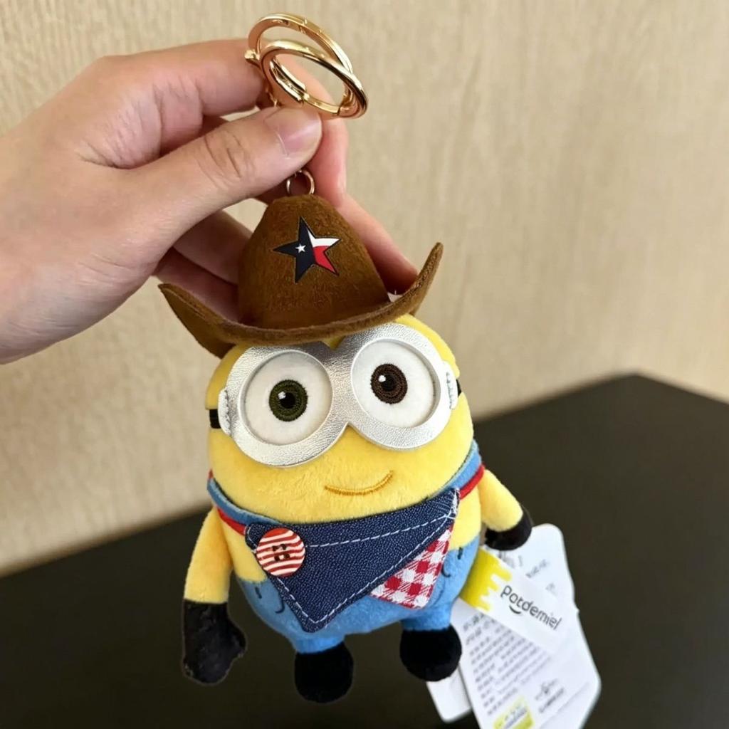 Potdemiel Officially Licensed Universal Cartoon Minions Bag Pendant Cute Plush Toy Keychain Bag Charm Trendy Decorative