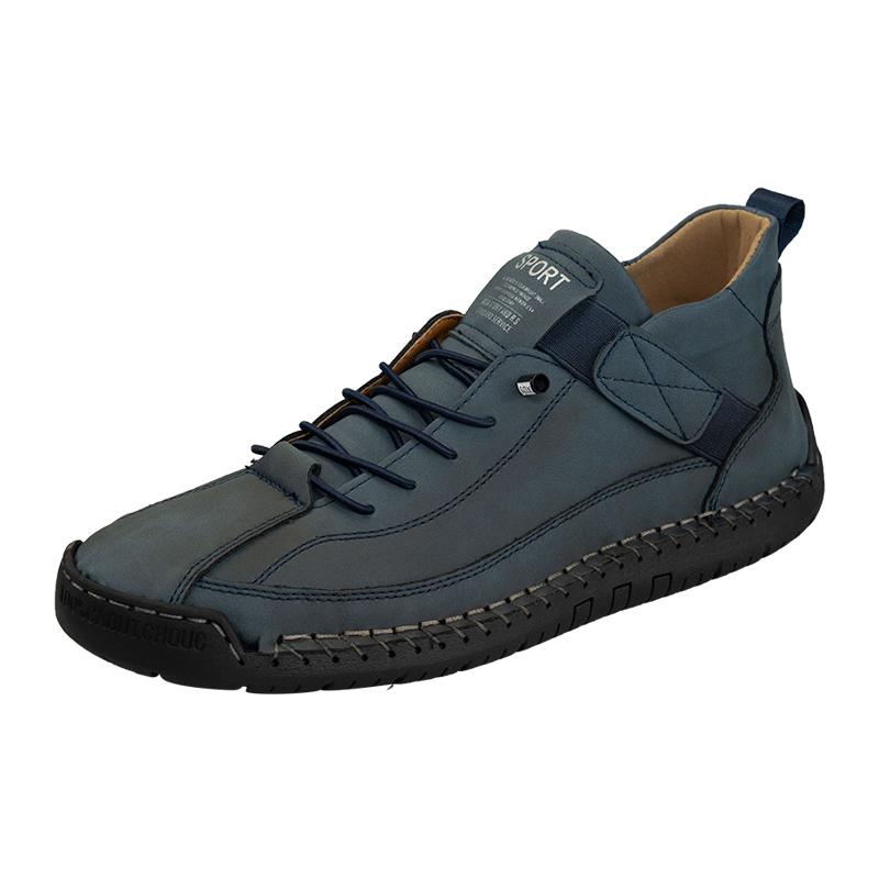 Fashion New Handmade Leather Men Shoes Casual Slip On Loafers Breathable Leather Shoes Men Flats Fashion Moccasins Tooling Shoes