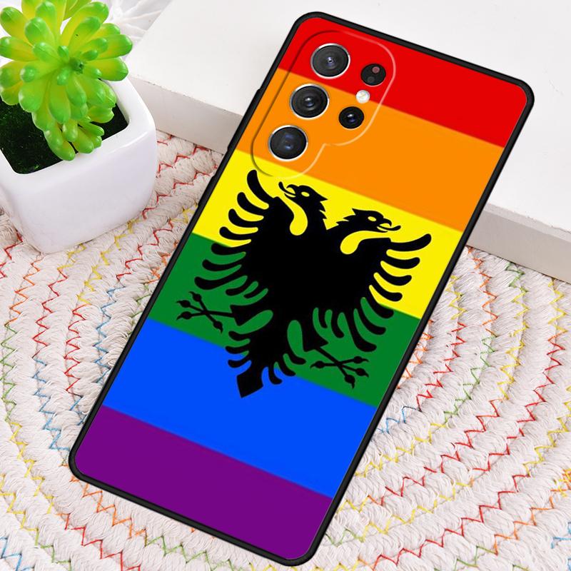 Albanian Flag Phone Case for Samsung Galaxy note 10 pro S26 Ultra S23 S24 FE S25 S21 S22 PLUS shockproof Cove