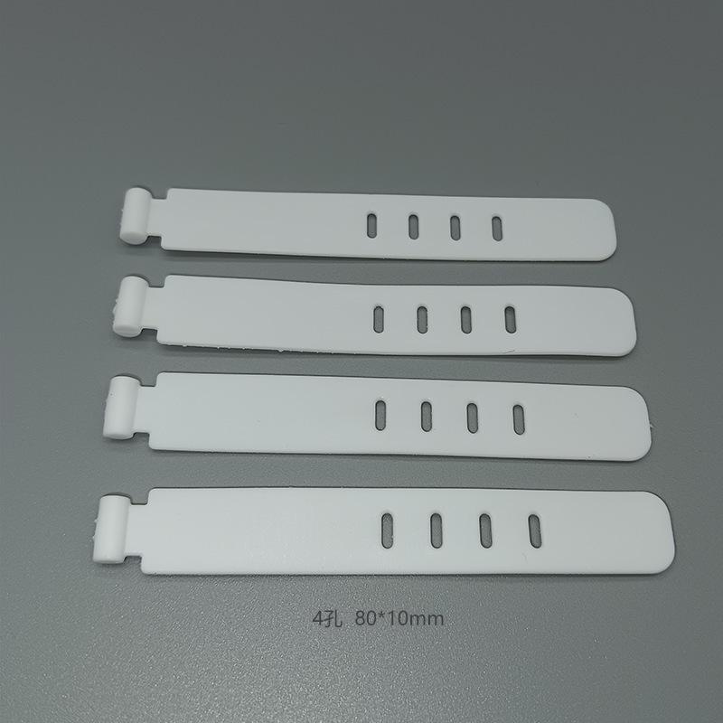 Multicolor TPR Silicone Zip Ties: Elastic Self-Locking, Reusable Cable Organizers & Keychain Pendants.